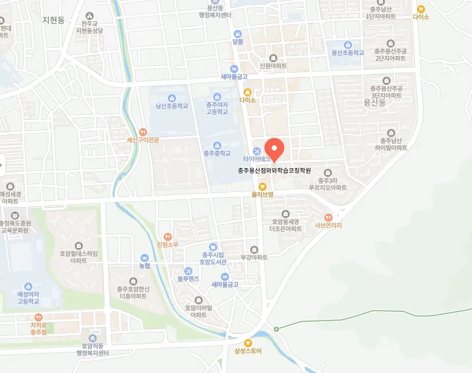 호암동 수학학원 학원 위치
